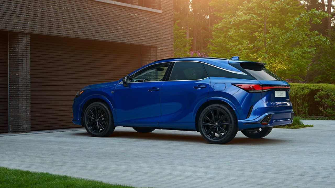 Lexus RX driving on a coastal road