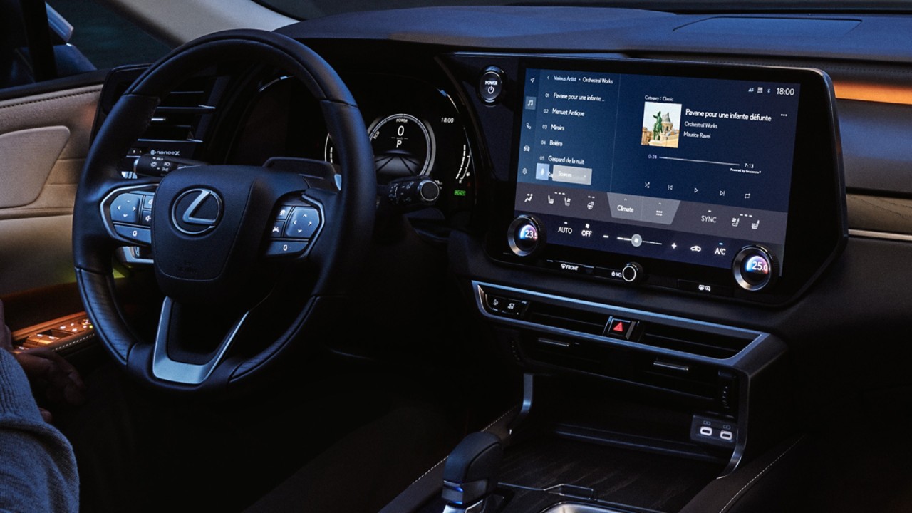 A man driving the Lexus RX