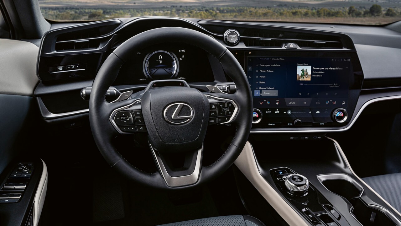 Lexus RZ's cockpit