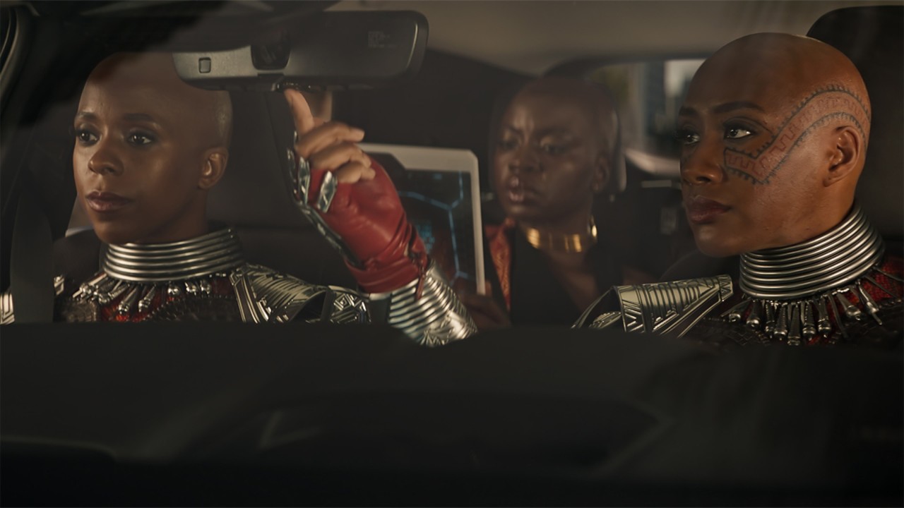 Three “Black Panther: Wakanda Forever” actresses sat in a Lexus RZ 450e