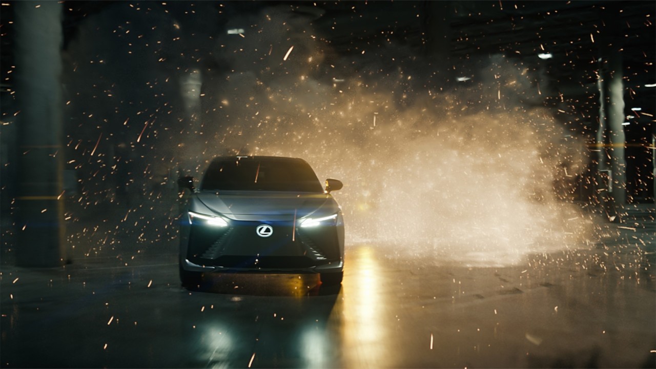 The Lexus RZ 450e in a scene from Marvel Studios’ “Black Panther: Wakanda Forever”